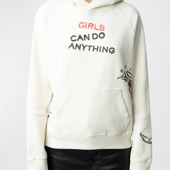 Zadig & Voltaire Georgy Manifesto Hoodie Sz M - Picture 9 of 9